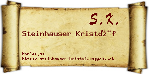 Steinhauser Kristóf névjegykártya